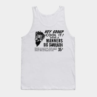 Drink a Manners Big Ghoulardi! Cleveland Tank Top